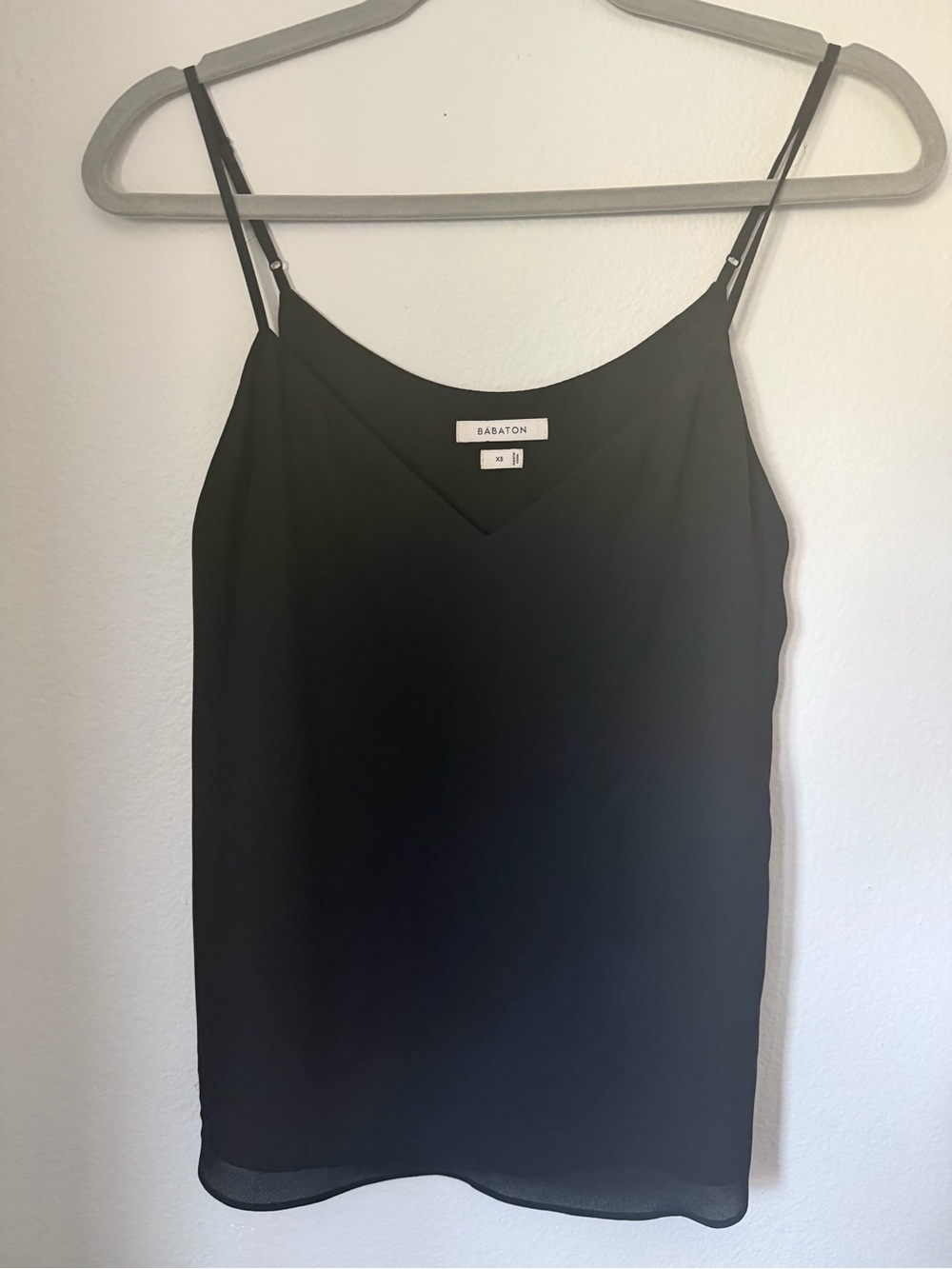 Aritzia Babaton Black Spaghetti-Strap Cami Top